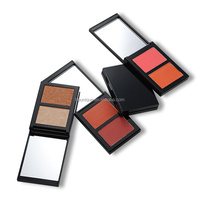 Haute Pigment Private Label Changeant Surligneur Contouring Blush Pressé Poudre Libre Maquillage Deux Palette Blush Sur Palette