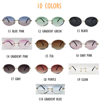 Lunettes de soleil en forme de cœur pour femmes, verres solaires, sans monture, dégradé d'amour, avec Logo personnalisé, 2021, nouveau