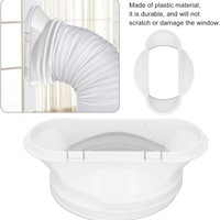 Accesorios de aire acondicionado móvil Boquilla plana 15-13cm Manguera de ventilación de plástico Tubo de escape Deflector de tubo de calor Multiusos