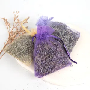 100 % Natürliche 5G getrocknete Blume französischer Lavendel duftender Beutel Organza-Beutel Autobeutel Lufterfrischer für Schubladen und Schränke