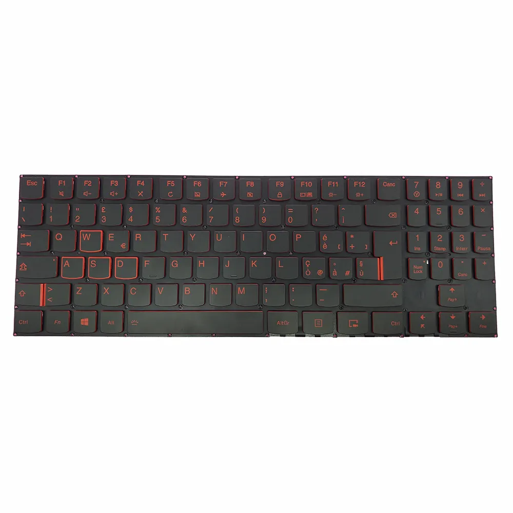 Notebook-Tastaturen mit Hintergrund beleuchtung für Lenovo Y520 Y530 Y520-15IKBM IT Italiano schwarze Tastatur rote Tasten ohne Rahmen LCM16F8 PK1313B4B02