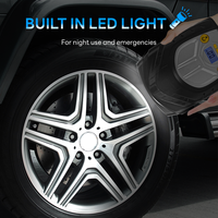 Gonfleur de pneus ABS 12V 100psi - Jauge numérique, 3 lumières LED, moniteur de pression des pneus, lumière d'urgence, garantie de 2 ans, gonflage rapide