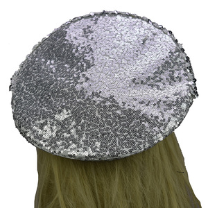 <span class=keywords><strong>Cappello</strong></span> da <span class=keywords><strong>Capitano</strong></span> Argento Scintillante con Paillettes per Addii al Nubilato e Matrimoni all'Aperto della Fabbrica Manwu - Product Image 4