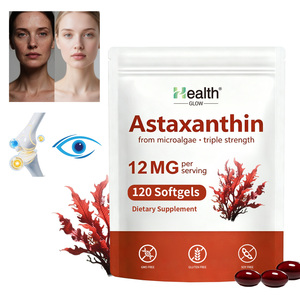 Capsules de Gélules Molles d'Astaxanthine 12mg à Marque Blanche OEM, Antioxydant Naturel pour la Santé des Yeux, de la Peau et des Articulations, Fabricant Certifié GMP - Product Image 1