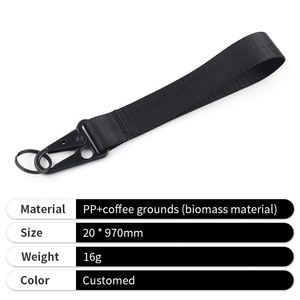Custom Eco-Friendly <b>Polyester</b> Nylon Fabric <b>Lanyard</b> Closed Carabiner Blank With Water Resistant Feature - Product Image 4