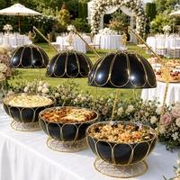 XINGPAI Hotel- und Restaurantbedarf Arabisches Luxuriöses Elegantes Speisenwärmer-Set Catering Edelstahl Chafing Dish Buffet-Set