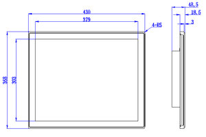 12.1 inch New điện dung LED/<span class=keywords><strong>LCD</strong></span> hiển thị công nghiệp mở khung USB nối tiếp DVI giao diện cảm ứng màn hình Màn hình với trường hợp kim loại - Product Image 2