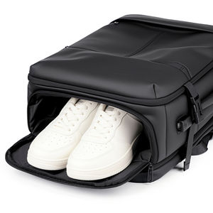 Sac à dos pour ordinateur portable professionnel extensible de qualité supérieure pour homme avec compartiment à chaussures indépendant, port de charge USB étanche, 180 °   Ouverture - Product Image 6