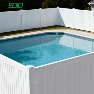 Clôture de jardin et de piscine 6x8, panneaux de clôture en PVC blanc <span class=keywords><strong>pour</strong></span> l'intimité - Product Image 4