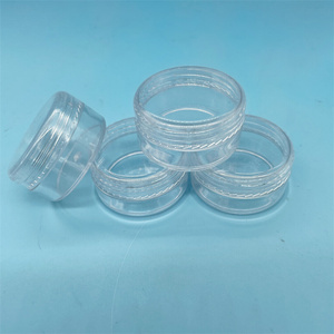 10g 10ml 5g 5ml 3G 3ml 2g 2ml mini nhỏ rõ ràng tròn vuông nhựa PS Mẫu Jar cho nghệ thuật móng tay long lanh bụi bột mỹ phẩm - Product Image 1