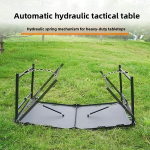 <span class=keywords><strong>Table</strong></span> de <span class=keywords><strong>camping</strong></span> et de pique-nique tactique hydraulique d'extérieur - <span class=keywords><strong>Table</strong></span> pliante multifonctionnelle portable en acier allié robuste pour la plage - Product Image 3