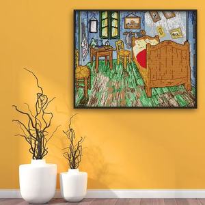 Kit de Punto de Cruz con Patrón Impreso de la Pintura 'Habitación de Van Gogh en <span class=keywords><strong>Arles</strong></span>' del Museo Clásico, para Principiantes, Decoración de Pared de Dormitorio - Product Image 1
