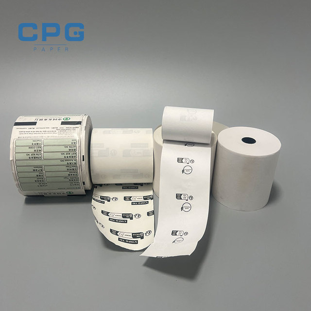 OEM Custom Thermal Receipt Paper with Back Printing bulk order Long Image Retention POS/ATM Thermal Paper Jumbo Roll
