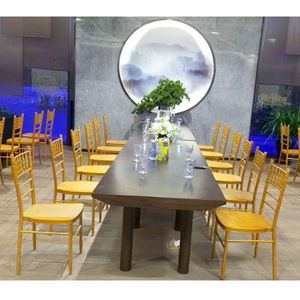 Sillas Apilables para Eventos y Bodas, Sillas de Metal Doradas para Hotel, Sillas Apilables Chiavari Tiffany para Banquetes - Product Image 4