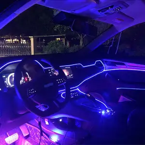 Otomatik LED melek gözler gündüz çalışan işık araba projektör için Suzuki Ertiga 2020 araba aksesuarları fiber optik ortam ışığı