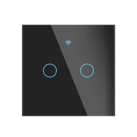 Interrupteur mural électrique WiFi Tuya avec application Smart Life, commande vocale Alexa, surface tactile en verre trempé élégante