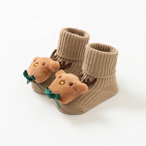 <span class=keywords><strong>Chaussettes</strong></span> en coton antidérapantes avec poignées pour nouveau-né, bébé et enfant en bas âge, vente en gros de 6 à 12 mois - Product Image 3