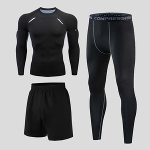 <span class=keywords><strong>Set</strong></span> da corsa per sport in palestra da uomo vestiti da Fitness traspiranti ad asciugatura rapida <span class=keywords><strong>Set</strong></span> completo da corsa per <span class=keywords><strong>la</strong></span> notte vestiti attillati da allenamento da uomo - Product Image 4