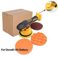Polisseuse orbitale aléatoire sans fil 21V avec écran numérique 125mm, polisseuse de voiture compatible avec batterie DeWalt 20V pour auto et bricolage