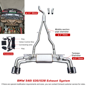 Échappement arrière et section intermédiaire Valvetronic pour <span class=keywords><strong>BMW</strong></span> <span class=keywords><strong>320i</strong></span> 335i 435i 540i F30 G30 E30 <span class=keywords><strong>E36</strong></span> E46 2017 – Vente directe usine - Product Image 3