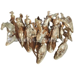 Figuras de Bronce Escultóricas, Paquete de Varias Piezas, Diseño Artístico Tradicional para Montaje en Suelo Exterior - Product Image 1