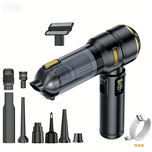 Aspiradora <span class=keywords><strong>de</strong></span> Coche Inalámbrica 3 en 1 con Pantalla LCD Personalizable, Luz LED, Carga Rápida y Eliminación <span class=keywords><strong>de</strong></span> <span class=keywords><strong>Polvo</strong></span> con un Clic, 17000PA - Product Image 1
