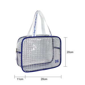Trousse de maquillage transparente Sac cosmétique étanche en PVC avec poignée - Product Image 2