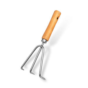 Set di Attrezzi <span class=keywords><strong>da</strong></span> Giardinaggio Portatile per la Cura delle Piante Include Paletta, Trapiantatoio, Coltivatore, Rastrello, Estirpatore, Forcone con Manico in Legno - Product Image 6