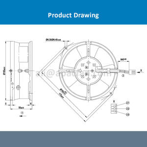 Ventilateur de refroidissement DC à roulement à billes OEM/ODM axial pour W2G130-AA33-31 150x55mm 24VDC 16W 0.74A 3150RPM 400m3/h - Product Image 4