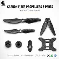 Lames d'hélice en fibre de carbone usinées CNC sur mesure par le fabricant, haute vitesse, efficaces pour quadricoptère FPV Pro RC/OEM/ODM