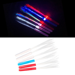 네온글로 키즈 생일 파티 선물 야광 멀티 컬러 15인치 LED 플라스틱 광섬유 막대 3xAG13 배터리 포함 새해맞이 - Product Image 3