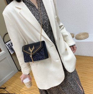 Túi Đeo Vai Nữ Giá Rẻ Thời Trang Logo Kim Loại Chất Liệu Lấp Lánh Túi Xách Đeo Chéo - Product Image 3