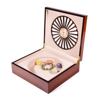 Boîte cadeau en bois sculpté sur mesure, boîte d'emballage en bois à couvercle articulé pour gâteau de thé et coffret cadeau de thé