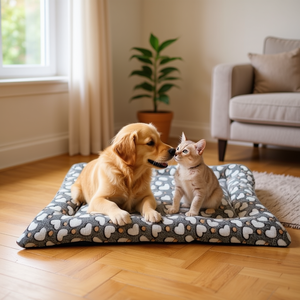 Set di Tre Tappetini per Cani in Flanella a Forma di Cuore, Comodi Lettini per Animali Domestici - Product Image 3