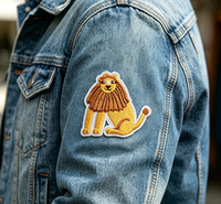 Patch brodé en tissu Forêt Fantastique, Patch animaux de dessin animé, Patch Tigre Crocodile, Patch Oies, Badge brodé par ordinateur