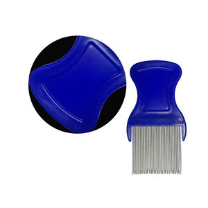 Peine de acero inoxidable para mascotas, peine de aguja larga para pulgas con características de eliminación de liendres <span class=keywords><strong>antipiojos</strong></span>, herramienta de limpieza para perros y gatos hecha de plástico - Product Image 2