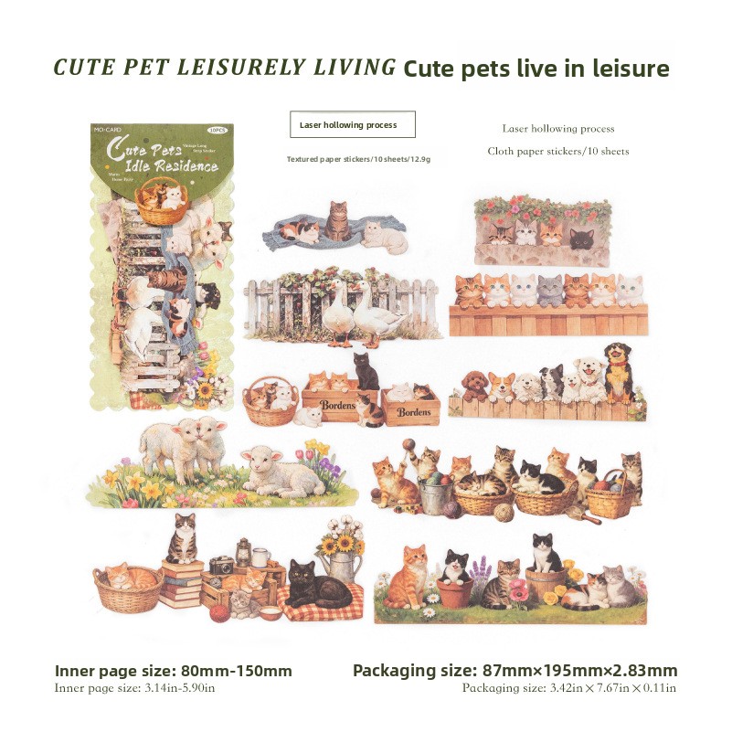 D Animaux mignons à la maison-vert