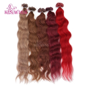 Wholesale Hot Supplier <b>Top</b> Grade U-tip Hair Extensions Straight Water Wave Prebonded Keratin Human Hair Nail Tip Hair Extension - Product Image 3