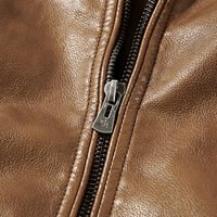 Vestes en cuir PU de haute qualité pour hommes printemps automne hiver veste à col montant solide pour hommes