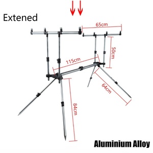 Support télescopique en alliage d'aluminium de qualité supérieure tuyau en forme de T support d'angle réglable support de canne à <span class=keywords><strong>lancer</strong></span> pour la pêche en plein air - Product Image 4