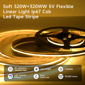 Striscia LED COB Vonew <span class=keywords><strong>Star</strong></span> 608Chip/m 8mm 2700/3000/4000/6000K 7W+7W Bicolore e Monofila IP20 - Product Image 2