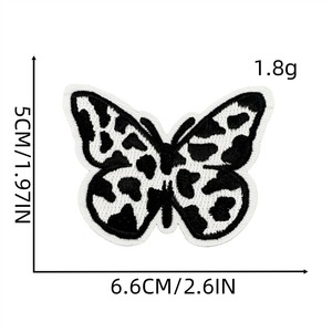 Nouvelle Offre : Écussons Brodés Thermocollants Personnalisés en Feutre, Motifs Étoile <span class=keywords><strong>Noire</strong></span>, Fleur, Cœur, Chat pour Vêtements, Sacs et Chapeaux - Product Image 3