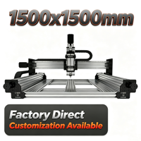 Machine de fraisage CNC 1500x1500mm QueenBee PRO, rail linéaire, CNC pour le travail du bois, acrylique, PVC, contrôleur Mach3, fabrication directe en usine, sur mesure