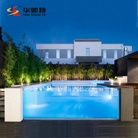 Panneaux de cloisonnement en polycarbonate acrylique en forme de I HUASHUAITE 50 mm 60 mm 80 mm 100 mm pour piscine