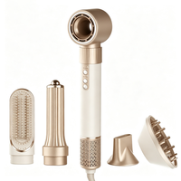 Sèche-cheveux électrique haute vitesse en plastique avec moteur sans balais, boucleur automatique et têtes détachables