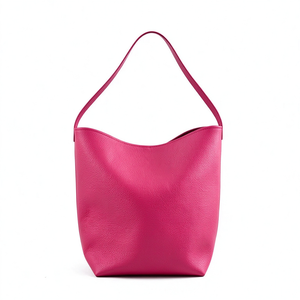 Bolsos de Mano de Gran Capacidad para Mujer, de Cuero PU, Tipo Cubo, con Cierre de Cremallera, Suaves, Casuales, Vintage, de Moda - Product Image 1