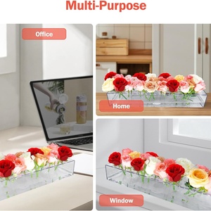 Caja de Flores Acrílica Moderna Transparente, Rosas Eternas Preservadas, Almacenamiento de Ramos, Decoración de Regalo Personalizable para San Valentín - Product Image 2