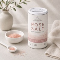 Pot à épices en papier recyclable avec couvercle doseur à pression pour l'emballage de sel rose en poudre et d'assaisonnements, logo personnalisé, vente en gros, fournisseur OEM