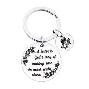 ของขวัญคริสต์มาสน้องสาวน้องสาวน้องสาวที่ดีของขวัญวันคริสต์มาสสร้างสรรค์บุคลิกภาพห่วงโซ่สแตนเลสสีดำ - Product Image 2