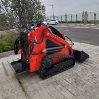 LIVRAISON GRATUITE Chargeuse compacte chenillée mini de fabrication chinoise avec benne, trancheuse, charrue rotative, moteur EPA et pompe, certifiée CE/EPA